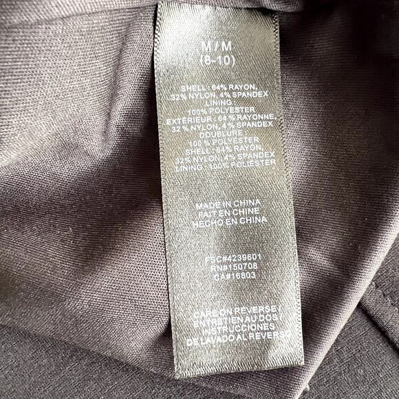 Signature Collection Shift Dress Women Medium Black Sleeveless Minimalist Modest - Picture 4 of 8